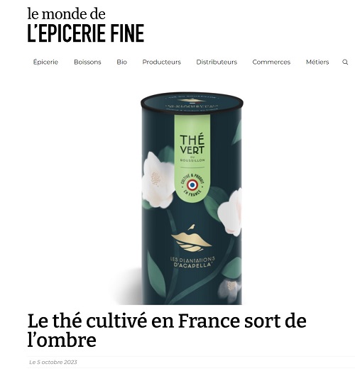 Mon épicerie Fine consacre un article aux thés français